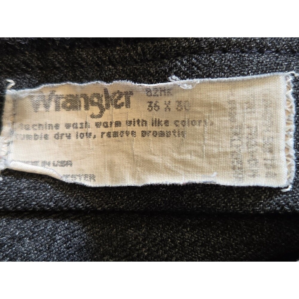 Vtg Wrangler Wrancher Dress Jeans Pants 34x29 Gray 82HK Poly - Boot Zipper - USA - Picture 8 of 11